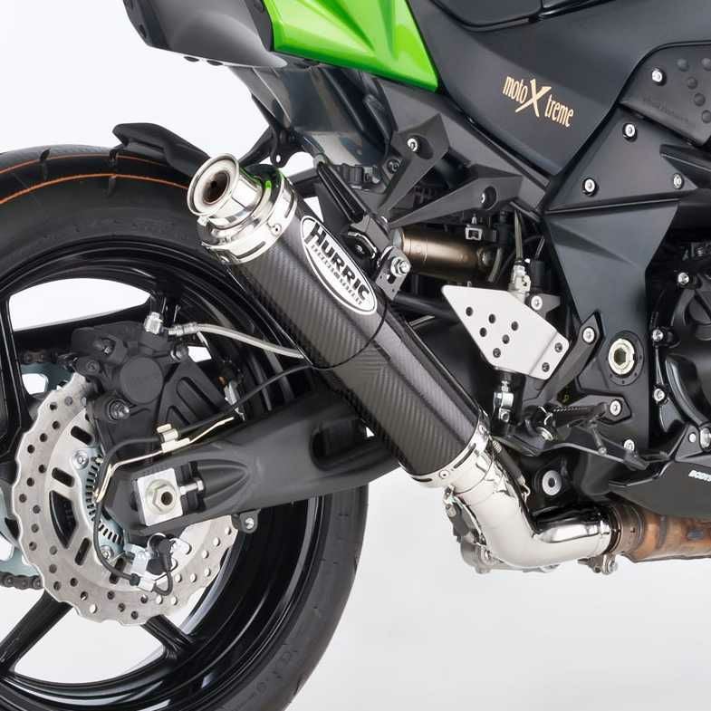 HURRIC スリップオンマフラー Rac 1 シルバー KAWASAKI Z750 / Z750R