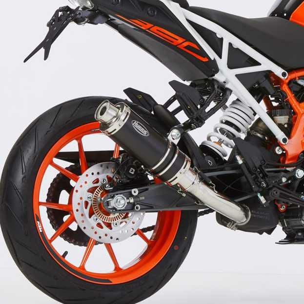 KTM390DUKEのマフラー等 HURRIC スリップオンマフラー Supersport ブラック KTM 125/250/390