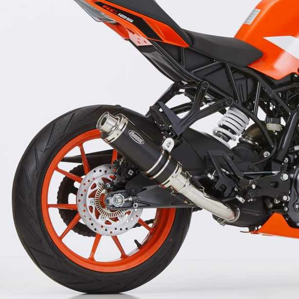 HURRIC スリップオンマフラー Supersport ブラック KTM 125/250/390