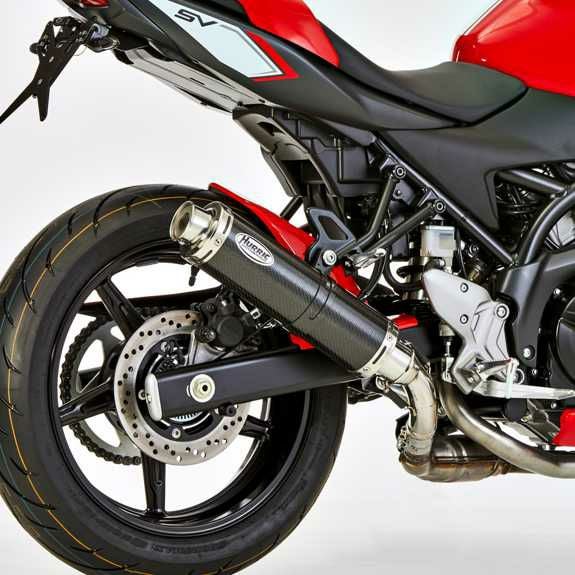 HURRIC スリップオンマフラー Rac 1 シルバー SUZUKI SV650 / SV650X