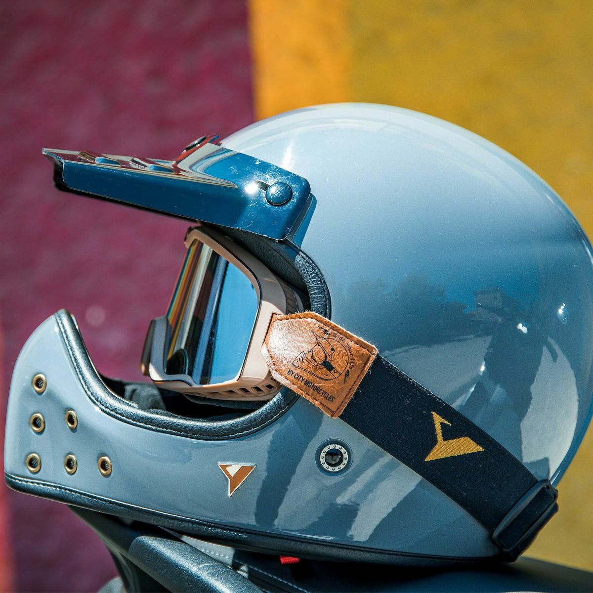 フルフェイス ヘルメット THE ROCK グレー By City | バイクカスタム