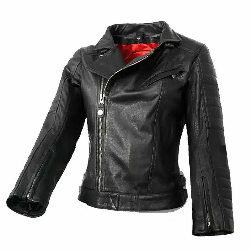 QUEENS 2 LADY レディース ウインター レザージャケット ブラック By City_1