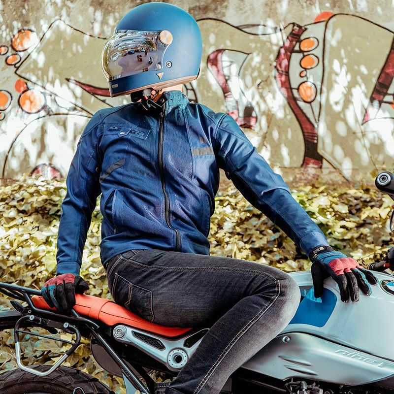 SUMMER ROUTE MAN バイクジャケット ブルー By City | バイクカスタム