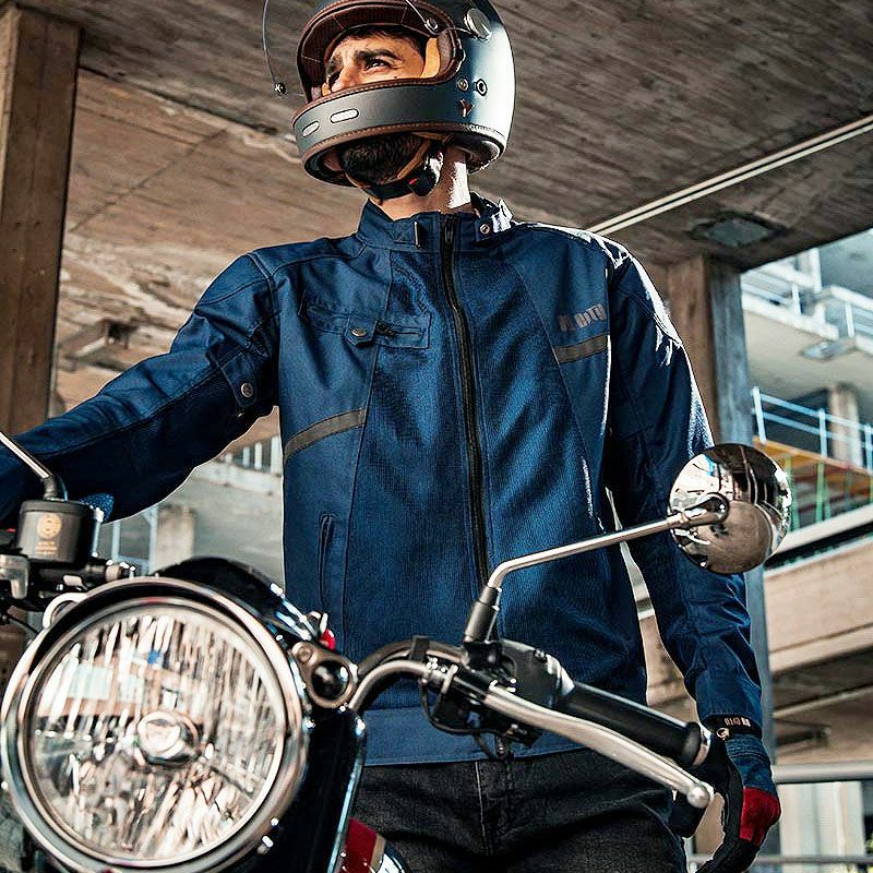 SUMMER ROUTE MAN バイクジャケット ブルー By City | バイクカスタム