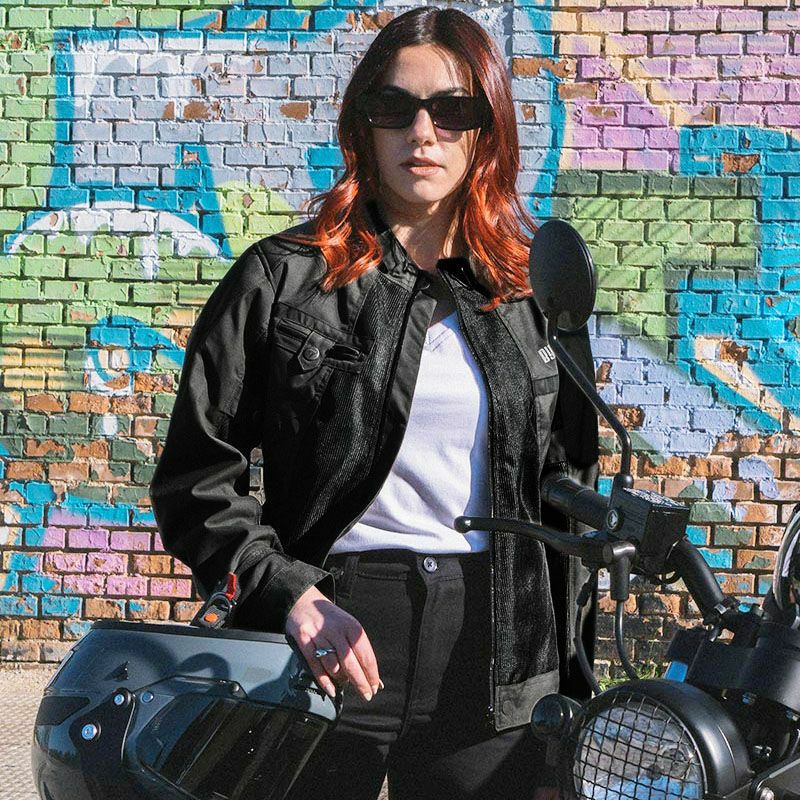 SUMMER ROUTE LADY レディース バイクジャケット ブラック By City
