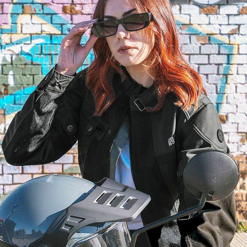 SUMMER ROUTE LADY レディース バイクジャケット ブラック By City