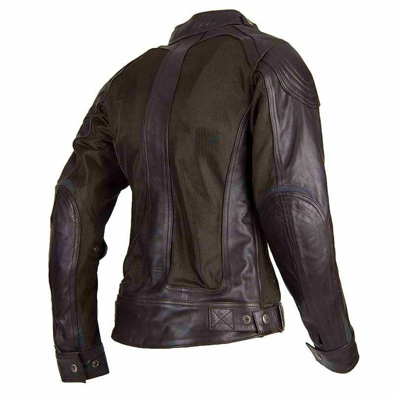 SAHARA LADY レディース レザーメッシュ バイクジャケット ブラウン By