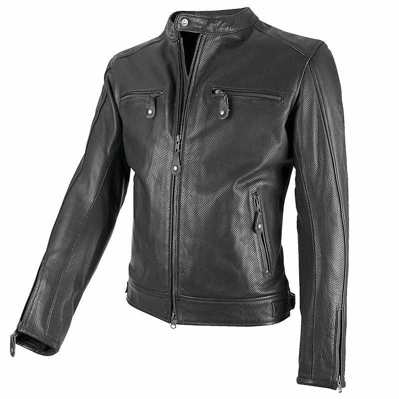 STREET MAN パンチングレザー バイクジャケット ブラック By City_1