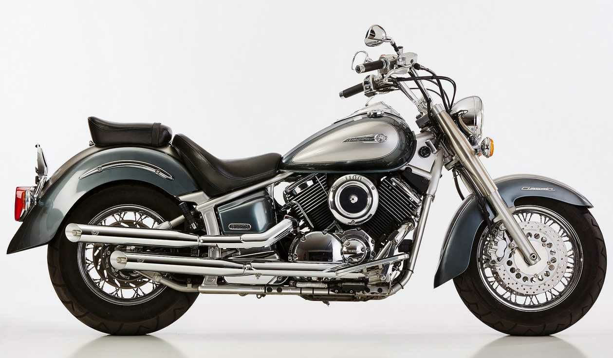 YAMAHA XVS1100 Drag Star 右側2本出しサイレンサー Cromo Line
