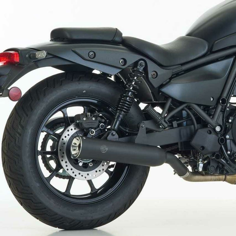 KAWASAKI Eliminator 500 (2024-) スリップオンマフラー (2-1)  Double Groove マットブラック FALCON_1