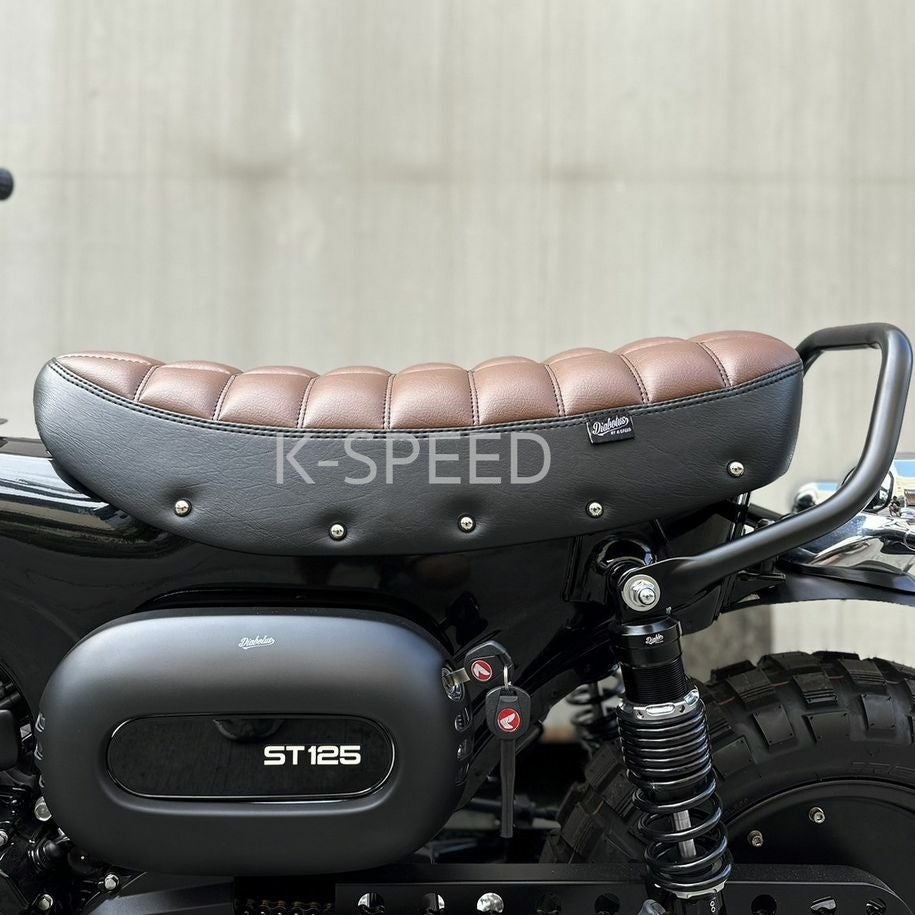 Diabolus カスタムシート for Honda DAX125 ダックス ホンダ ダックス125 シート スクエアパターン Diabolus ブラック K