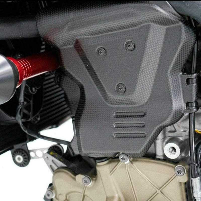 DUCABIKE カーボンエンジンカバー 左側 マット仕上げ DUCATI ハイパーモタード698モノ/RVE (2024-)_1
