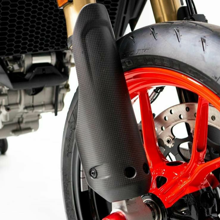 DUCABIKE カーボンフロントフォークカバー (左右セット) マット DUCATI ハイパーモタード698モノ/RVE (24-)_1