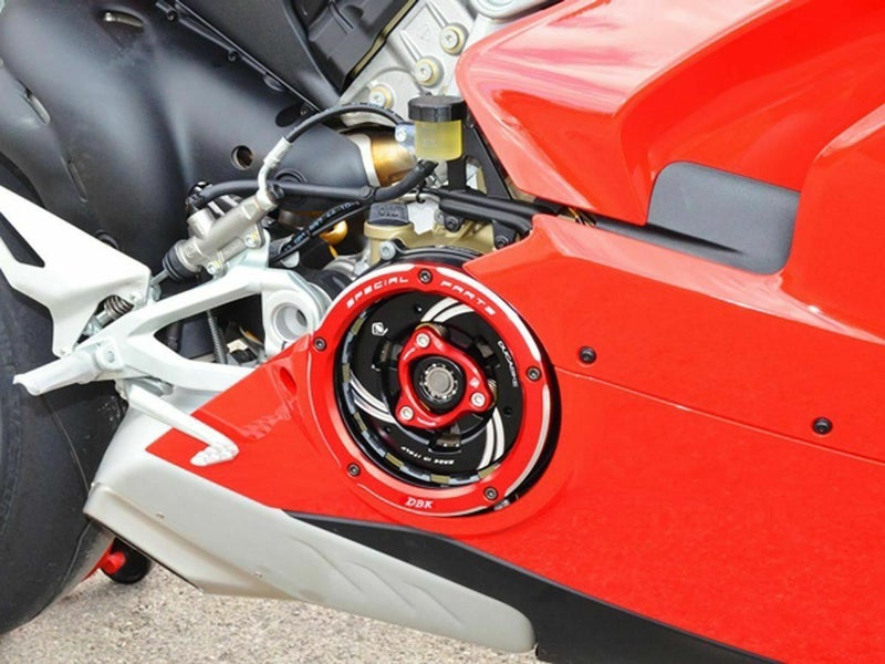 DUCABIKE クリアクラッチカバー ブラック/レッド DUCATI ムルティ 