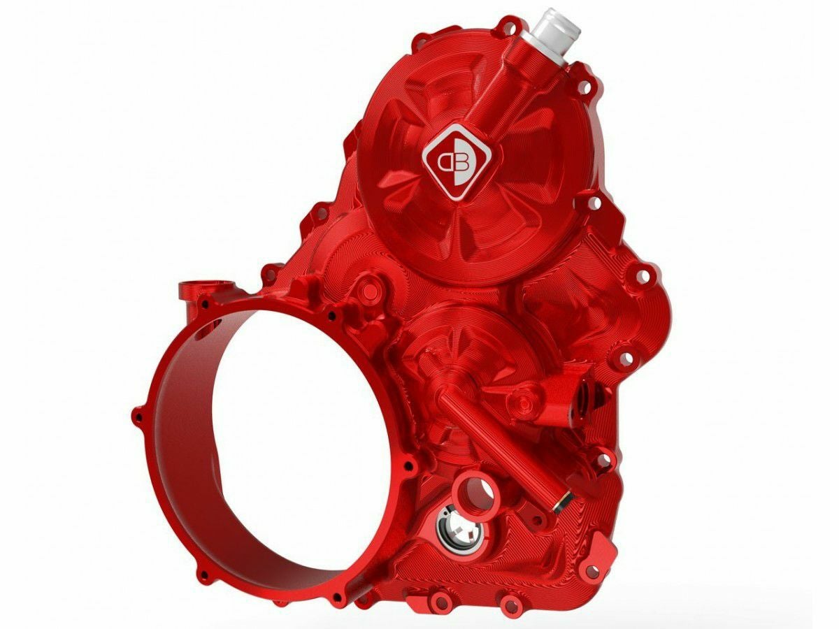 DUCABIKE クリアクラッチカバー用クランクケースカバー レッド DUCATI