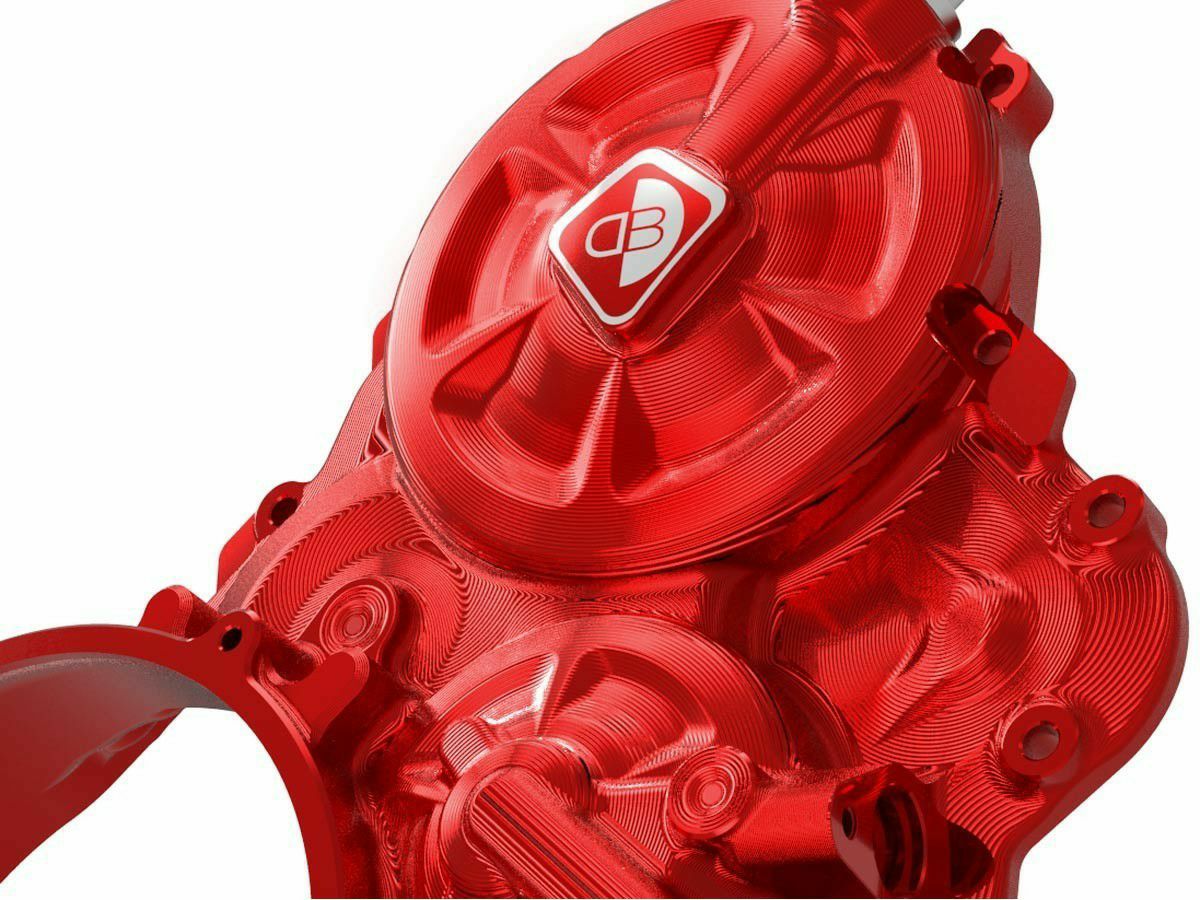 DUCABIKE クリアクラッチカバー用クランクケースカバー レッド DUCATI