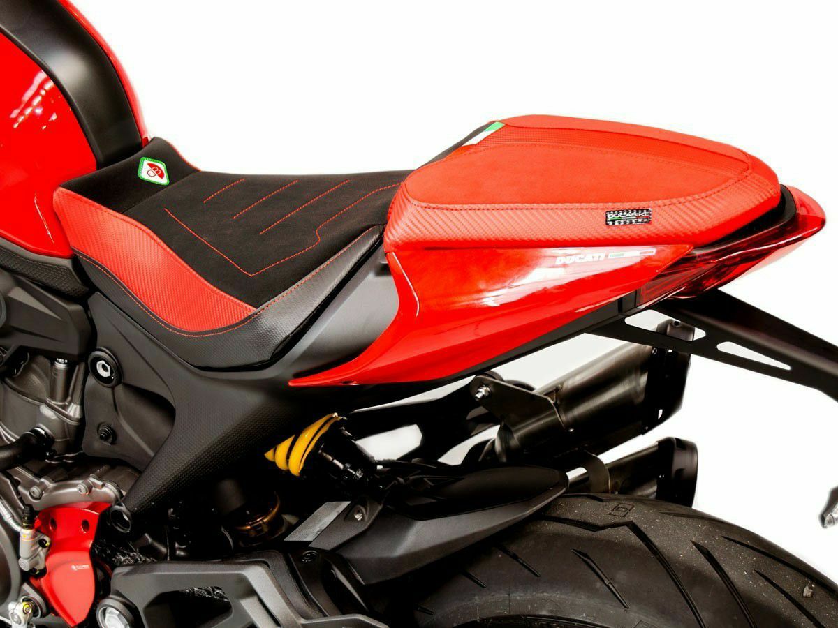 DUCABIKE コンフォートシートカバーブラック/レッド DUCATI モンスター