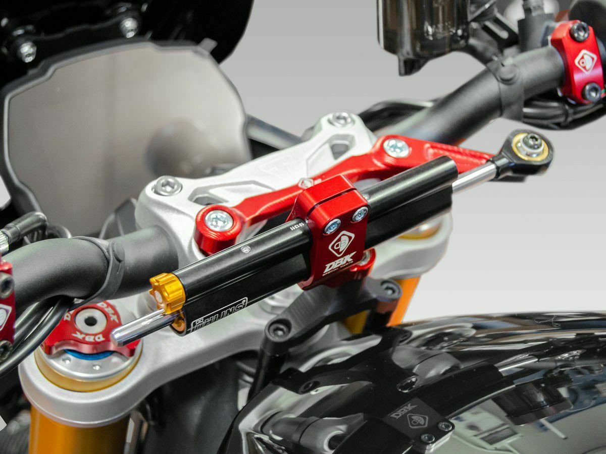 DUCABIKE ステアリングダンパーマウントキット ブラック/レッド DUCATI