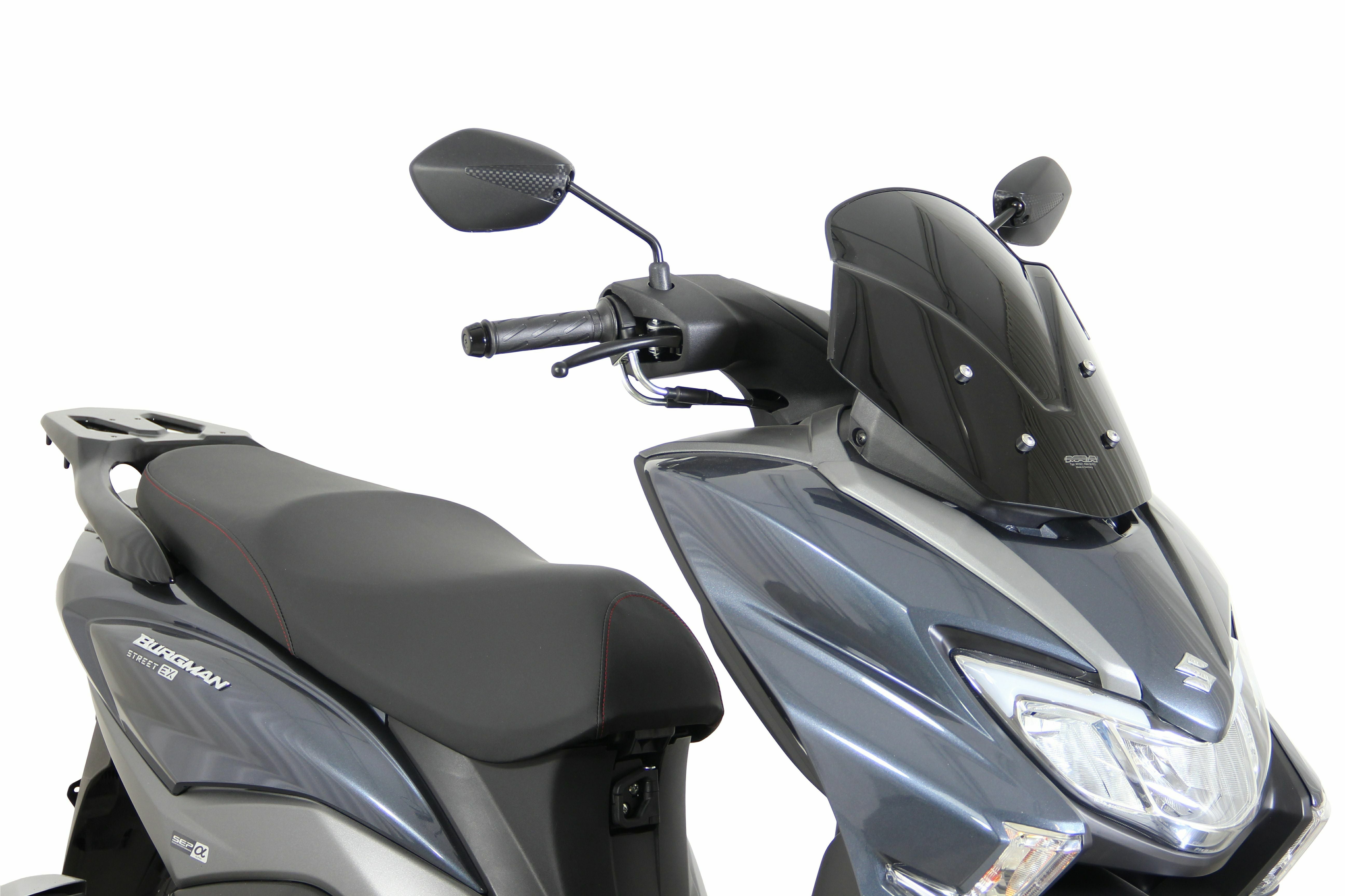 MRA ツーリングスクリーン T ブラック SUZUKI バーグマンストリート125
