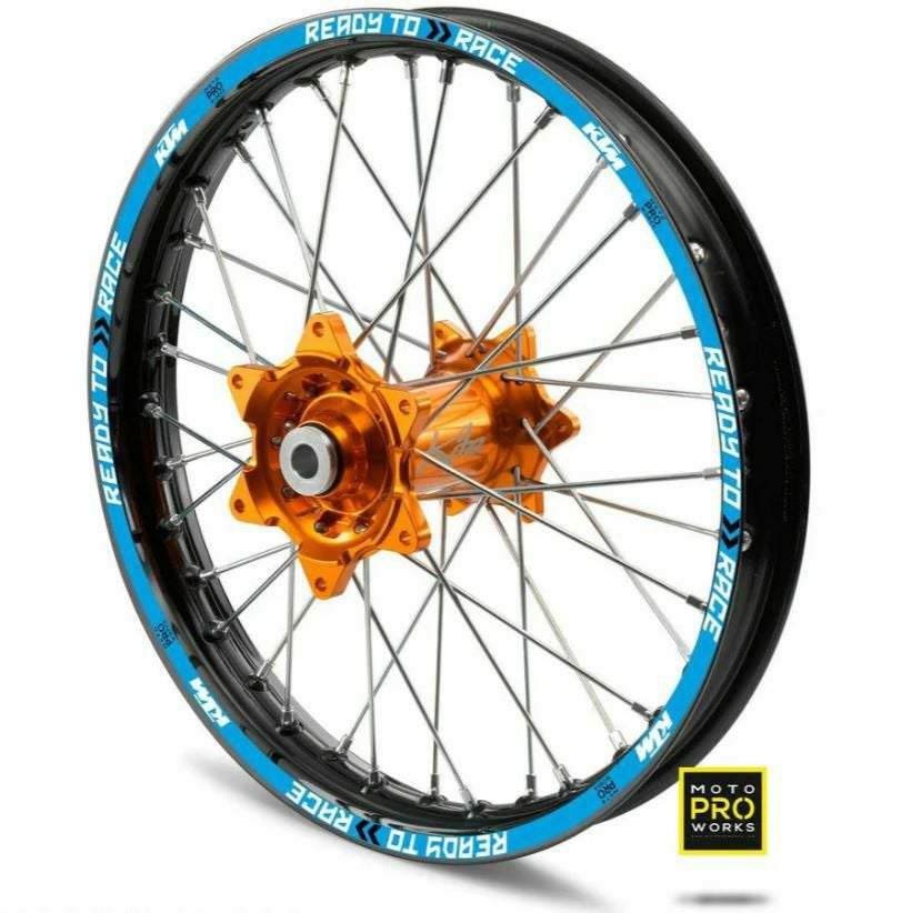 Moto Pro Works リムステッカー KTM Ready To Race 2022 (ブルー