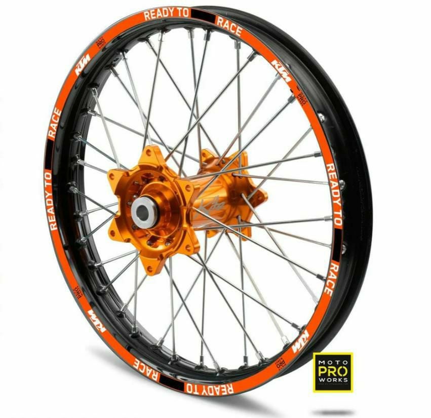 Moto Pro Works リムステッカー KTM 790/890 Duke (ブラック/オレンジ