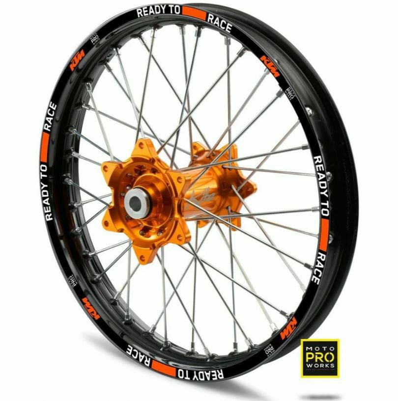 Moto Pro Works リムステッカー KTM Ready To Race 2022 (オレンジ