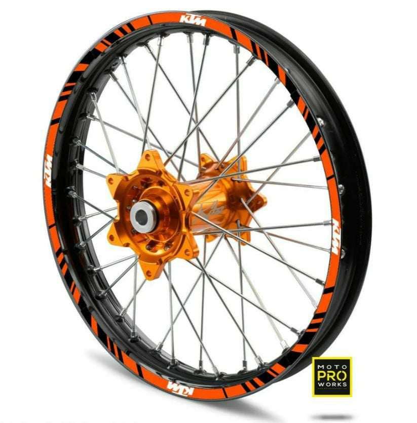 Moto Pro Works リムステッカー KTM STRIPE (オレンジ) グロス仕上