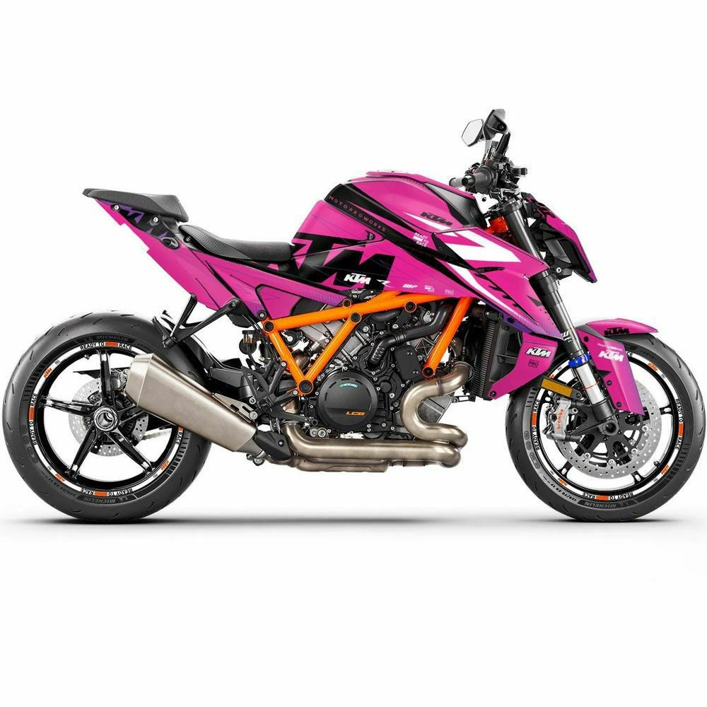 Moto Pro Works フルデカールキット Revel (ピンク) マット仕上 KTM