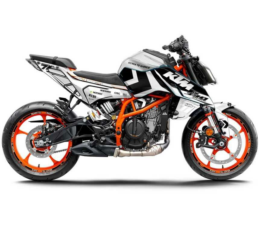 【車体】KTM390DUKE ホワイト/オレンジ +付属品諸々 KTM 390 Duke GRAPHICS - 