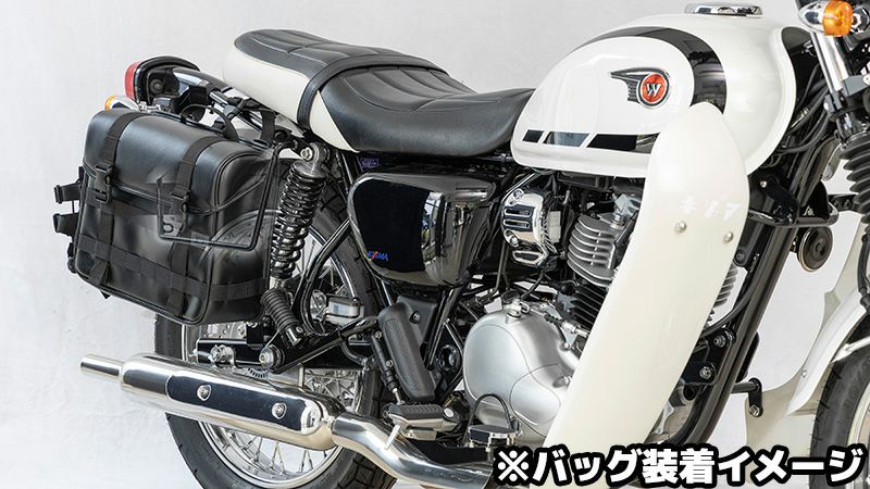 W230/メグロ S1 アシストグリップ/バッグサポート 右側 ブラック キジマ_5