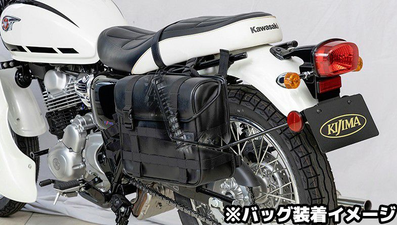 W230/メグロ S1 アシストグリップ/バッグサポート 左側 ブラック キジマ_4