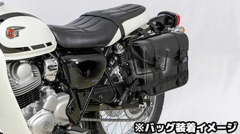 W230/メグロ S1バッグサポート 左側 ブラック キジマ | バイクカスタム