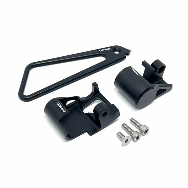 ホンダ モンキー（JB03） CNC 温度センサー/O2センサーガード/ホースガイドセット ブラック OPMID_1