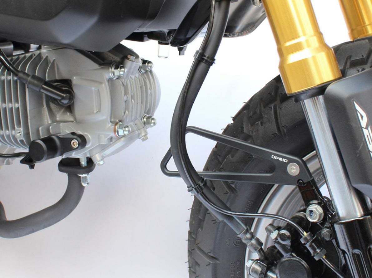 ホンダ モンキー（JB02） CNC O2センサーガード/ホースガイドセット ブラック  OPMID_2