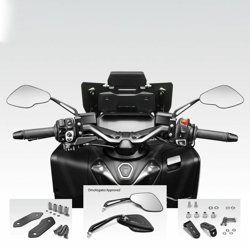ヤマハ TMAX560 2025- ミラーセット POLICE ブラック Eマーク付き DPM 