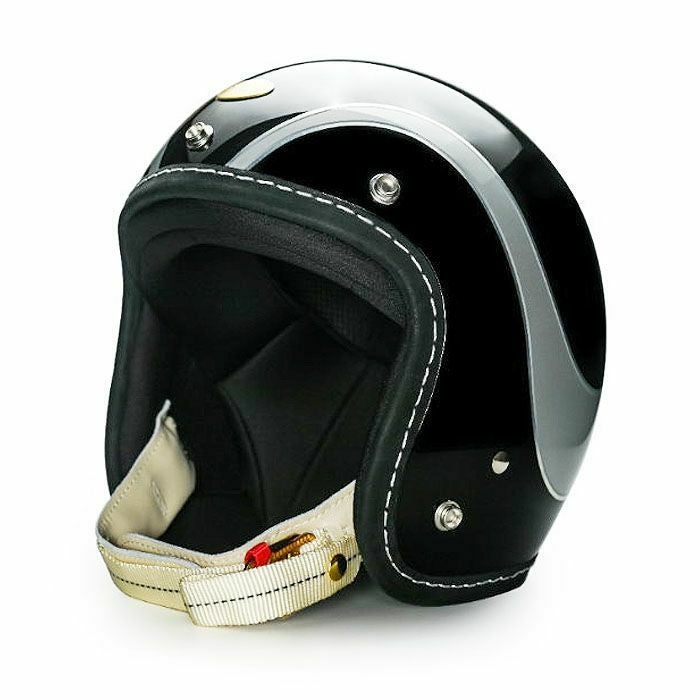 500TXシリーズ 2LOUD カスタム ジェットヘルメット グロスブラック/シルバー feture_1