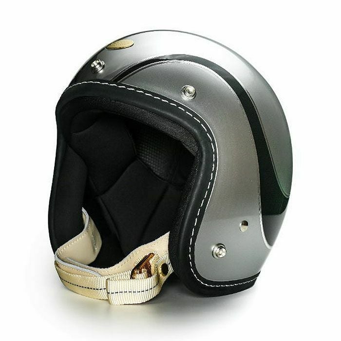 500TXシリーズ 2LOUD カスタム ジェットヘルメット グロスシルバー/ブラック feture_1