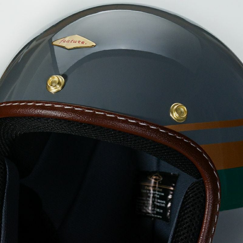 WARDシリーズ ジェットヘルメット セメントグレー/ダークグリーン