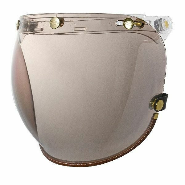 フリップアップ バブルシールド ブラウンレザートリム ライトシルバースモーク feture_1