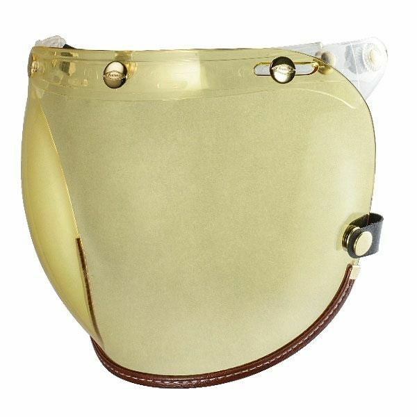 フリップアップ バブルシールド ブラウンレザートリム イエロースモーク feture_1