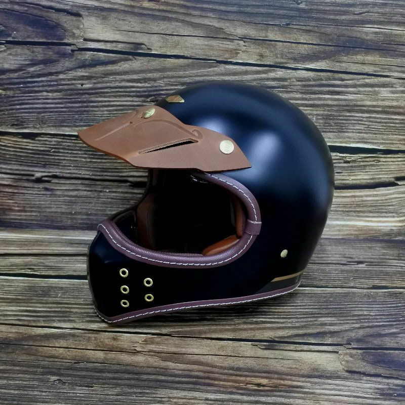 ACE ロング レザーバイザー コーヒーカラー feture | バイクカスタム