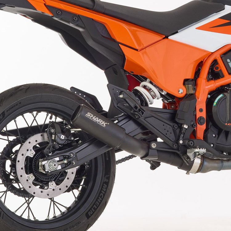 KTM 390 SMC-R (2025-) スリップオンマフラー RCT ブラックステンレス SHARK_1