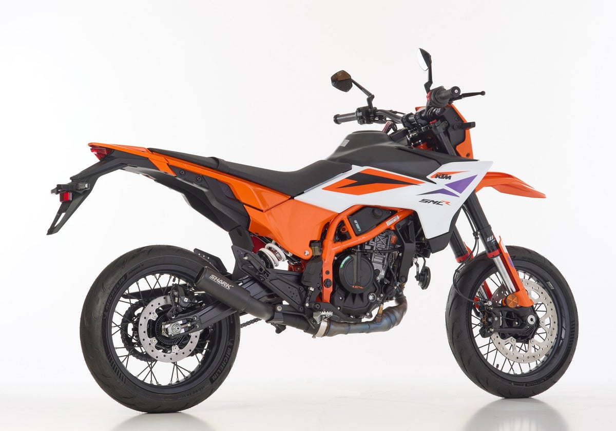 KTM 390 SMC-R (2025-) スリップオンマフラー RCT ブラックステンレス SHARK_2