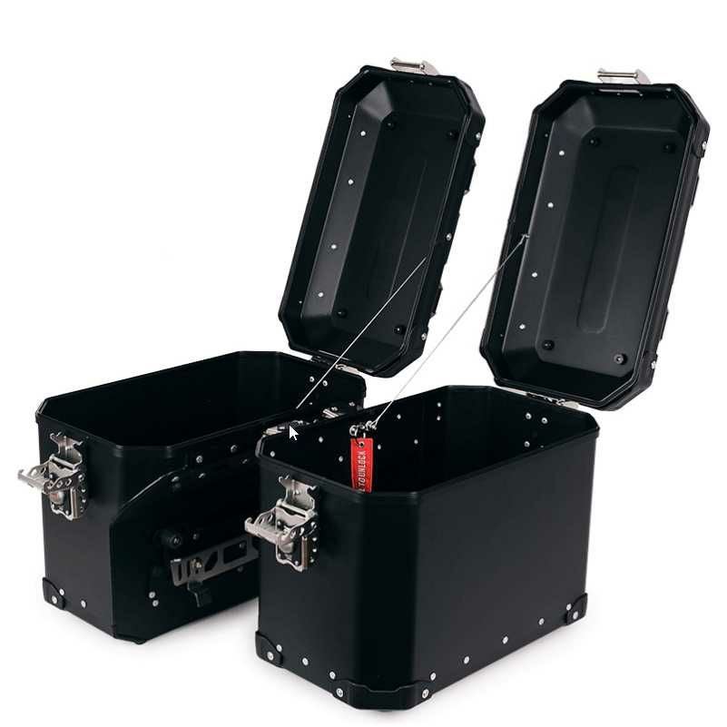 UNIT GARAGE ATLAS アルミサイドパニア(左右セット) 48L/41L ブラック