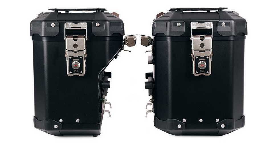 UNIT GARAGE ATLAS アルミサイドパニア(左右セット) 48L/41L ブラック
