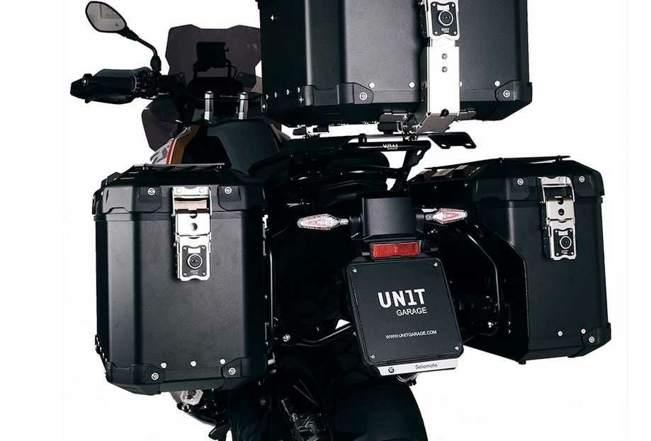 UNIT GARAGE ATLAS アルミサイドパニア(左右セット) 48L/41L ブラック