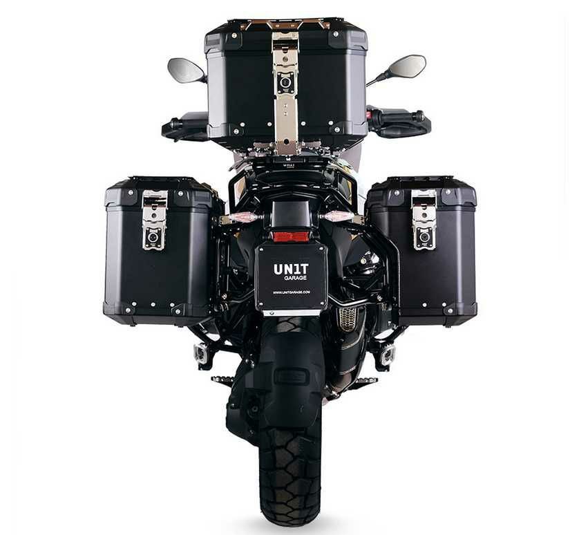 UNIT GARAGE ATLAS アルミサイドパニア(左右セット) 48L/41L ブラック