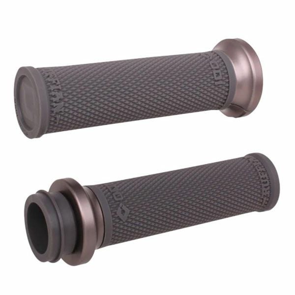 インディアン 電子制御スロットル用ラフィアン グリップ グレー/ガンメタル ODI_1