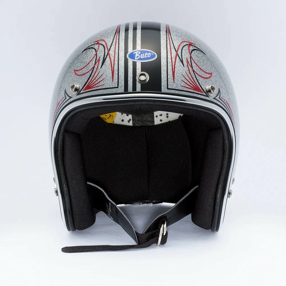 BUCO ヘルメット　シルバー　S/M 美品 Buco ベビーブコ ヘルメット ゴッドスピードモデル シルバーフレーク