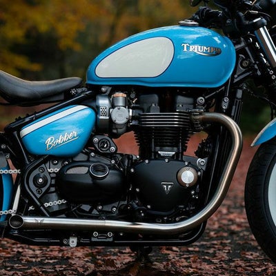 トライアンフ ボンネビルボバー25～ ドラッグパイプ ロング スリップオンマフラー ブラッシュ  HITCHCOX_1